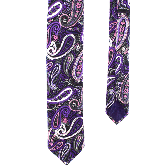 Cravata Paisley Violet