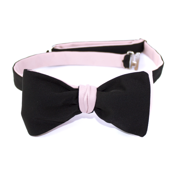 Papion Self-tie Black & Rose