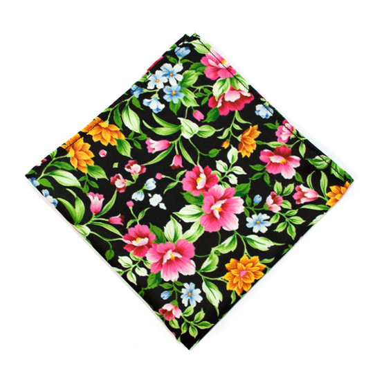 Batista Floral Negru - Batiste cu tematică Florală