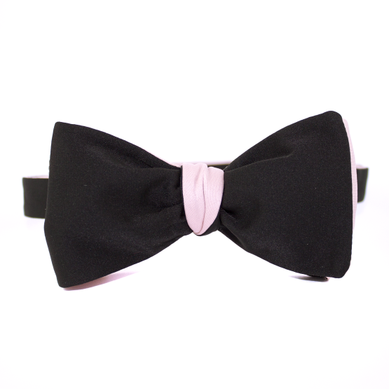 Papion Self-tie Black & Rose - Papioane Self-Tie