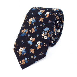 Cravata Floral Bleumarin