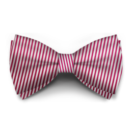 Papion Alb Cu Dungi Fucsia