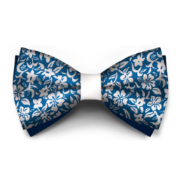 Papion Floral Albastru Marin