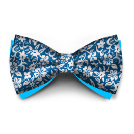 Papion Floral Albastru Marin