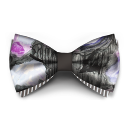 Papion Floral Negru Cu Mov